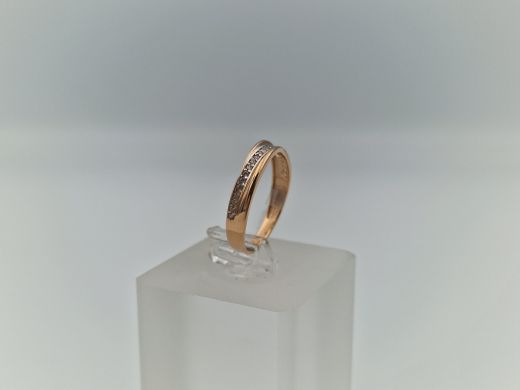Zelta gredzens ar cirkoniju, 1.58 g, izm. 17