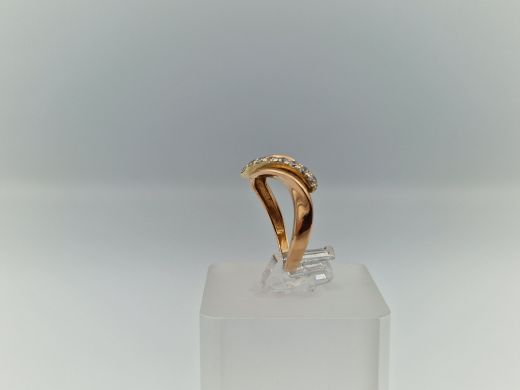 Zelta gredzens ar cirkoniju, 2.99 g, izm. 15.8