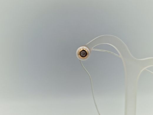 Zelta auskari ar briljantu, 2.43 g