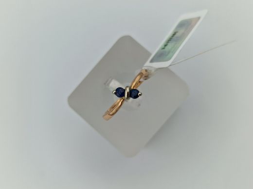 Zelta gredzens ar safīru, 2.16 g, izm. 16.2