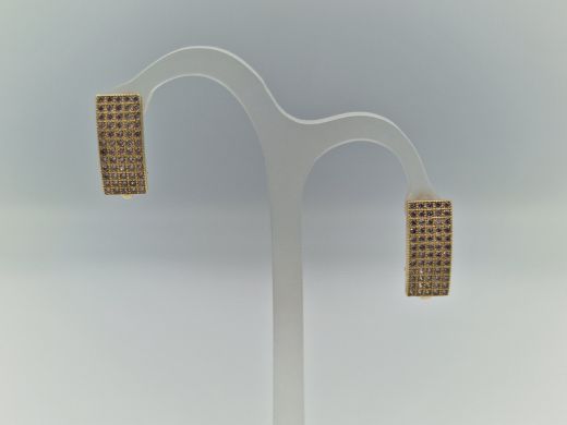 Zelta auskari ar cirkoniju, 4.28 g