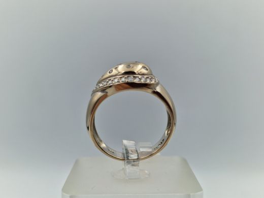 Zelta gredzens ar cirkoniju, 4.71 g, izm. 17.5