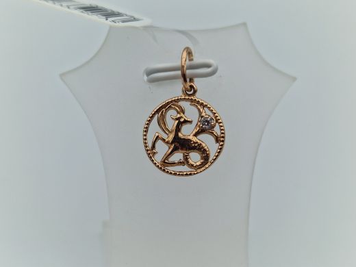 Zelta kulons ar cirkoniju, 1.18 g