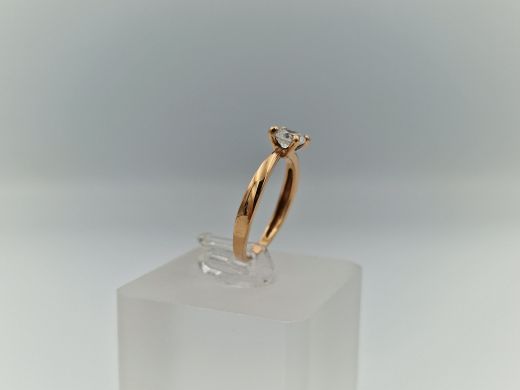 Zelta gredzens ar cirkoniju, 1.73 g, izm. 15.5