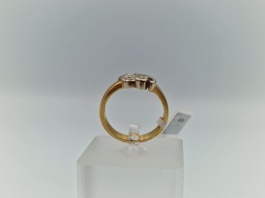 Zelta gredzens ar briljantu, 5.6 g, izm. 18.5
