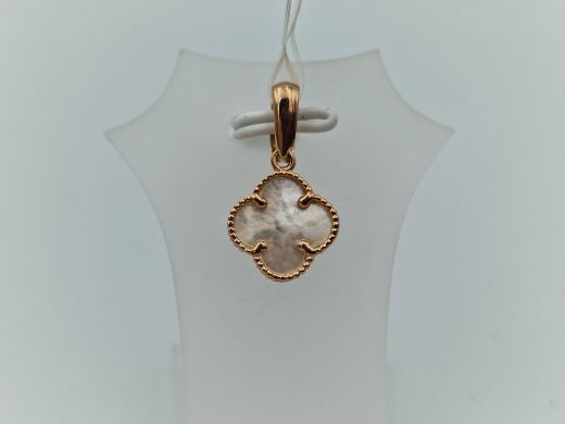 Золотой кулон с перидотом и жемчугом и перламутром, 1.33 г