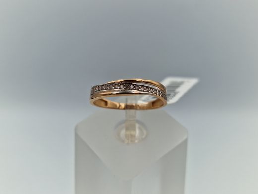 Zelta gredzens ar cirkoniju, 1.64 g, izm. 17.5