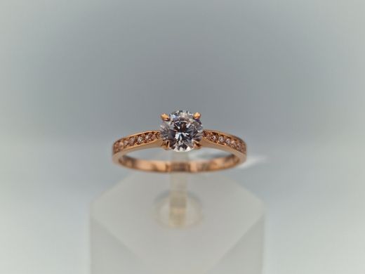 Zelta gredzens ar cirkoniju, 2.53 g, izm. 19.5