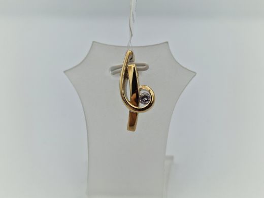 Zelta kulons ar cirkoniju, 2.46 g