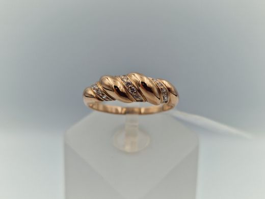 Zelta gredzens ar cirkoniju, 2.21 g, izm. 18