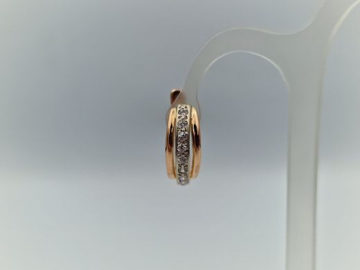 Zelta auskari ar cirkoniju, 3.35 g