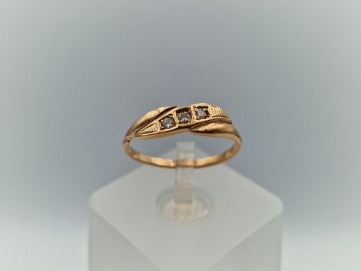 Zelta gredzens ar briljantu, 1.43 g, izm. 16