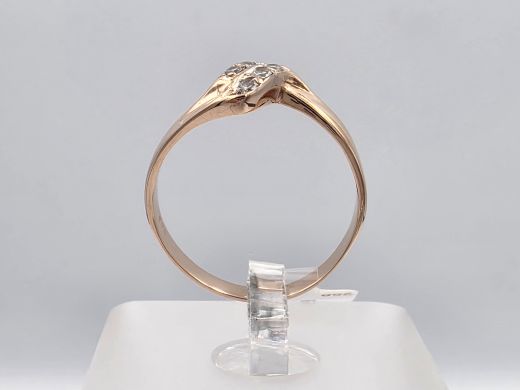 Gold ring with zircon, 2.71 g, size 18