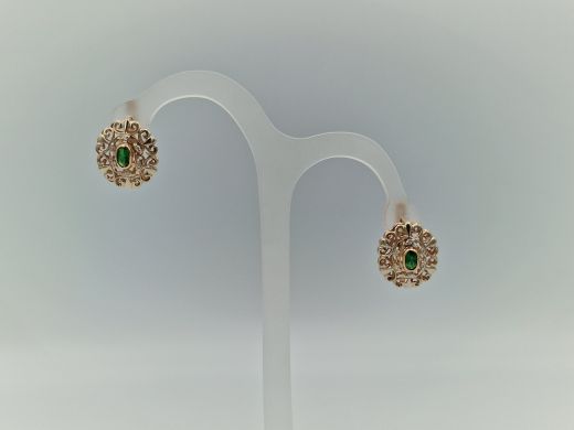 Zelta auskari ar cirkoniju, 5.45 g