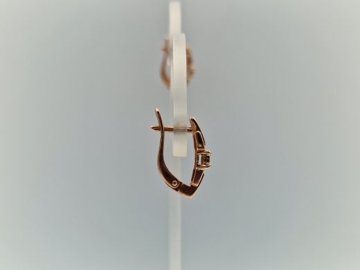 Золотые серьги с бриллиантом, 2.66 г