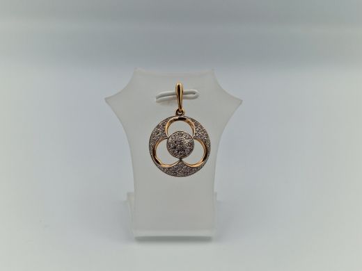 Zelta kulons ar cirkoniju, 2.19 g