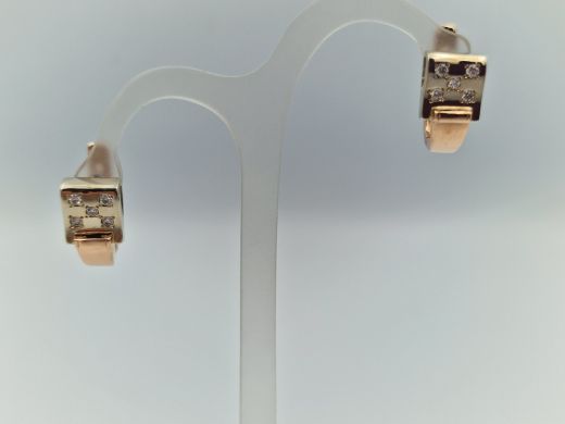 Zelta auskari ar briljantiem, 4.26 g