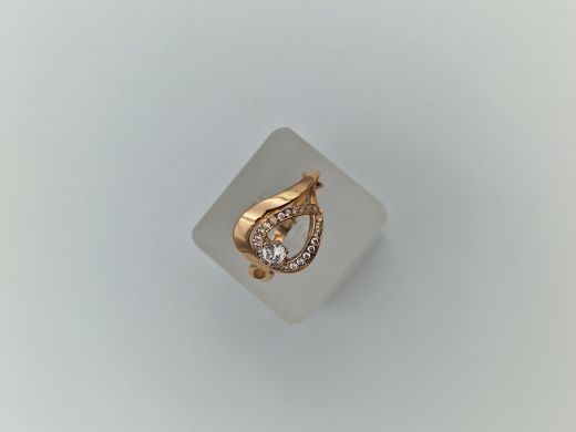 Zelta gredzens ar cirkoniju, 3.66 g, izm. 19.5