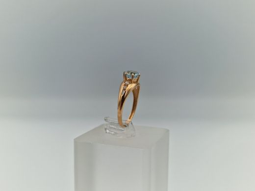 Zelta gredzens ar cirkoniju, 1.4 g, izm. 16