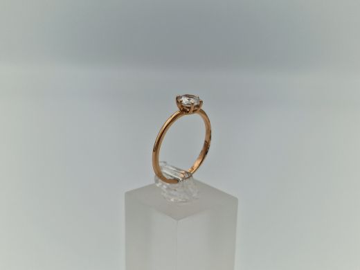 Zelta gredzens ar cirkoniju, 1.45 g, izm. 17