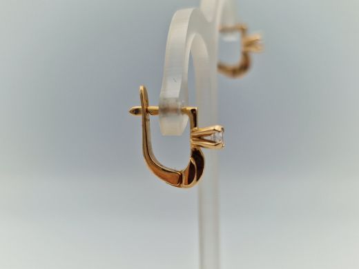 Zelta auskari ar cirkoniju, 2.23 g