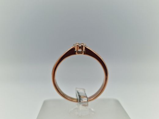 Золотое кольцо с бриллиантом, 2.52 г, разм. 17
