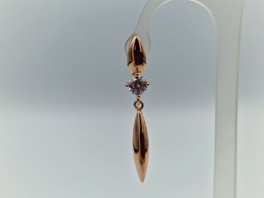 Zelta auskari ar cirkoniju, 2.85 g