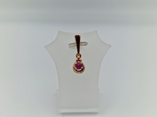 Золотой кулон с кораллом, 1.06 г
