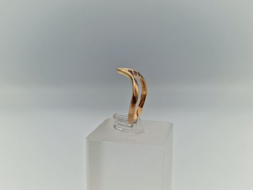 Zelta gredzens ar cirkoniju, 2.16 g, izm. 18