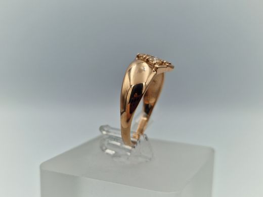 Zelta gredzens ar cirkoniju, 1.96 g, izm. 17