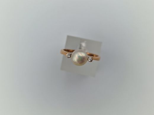 Zelta gredzens ar cirkoniju, 2.76 g, izm. 17.5