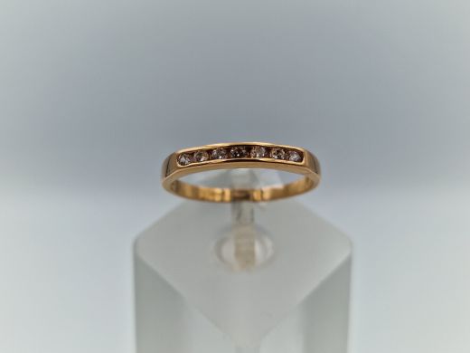 Zelta gredzens ar cirkoniju, 1.89 g, izm. 18.5