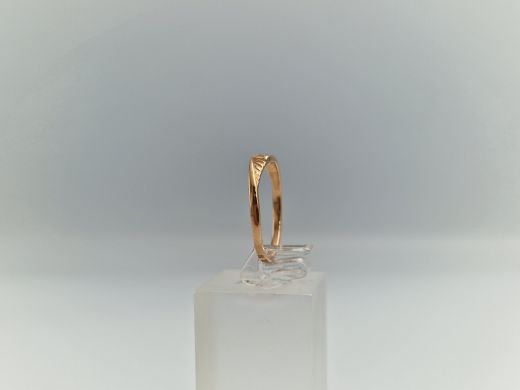 Золотое кольцо с цирконом, 1.4 г, разм. 16.8