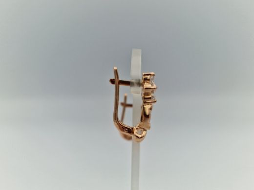 Золотые серьги с цирконом, 5.6 г