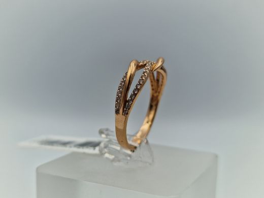 Zelta gredzens ar cirkoniju, 1.89 g, izm. 16.5