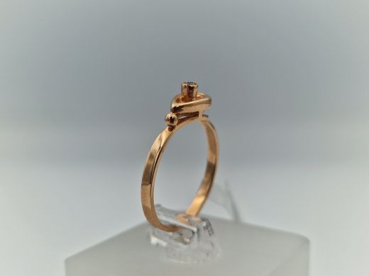 Zelta gredzens ar cirkoniju, 2.16 g, izm. 17.8