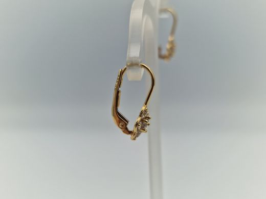 Zelta auskari ar cirkoniju, 1.78 g