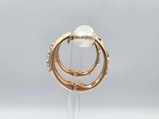 Zelta auskari ar cirkoniju, 2.52 g