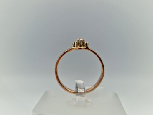 Zelta gredzens ar cirkoniju, 1.54 g, izm. 16