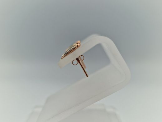 Золотые серьги с цирконом, 0.67 г