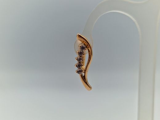 Zelta auskari ar cirkoniju, 2.52 g