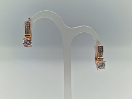 Zelta auskari ar cirkoniju, 3.26 g