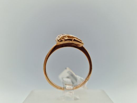 Zelta gredzens ar cirkoniju, 1.54 g, izm. 16