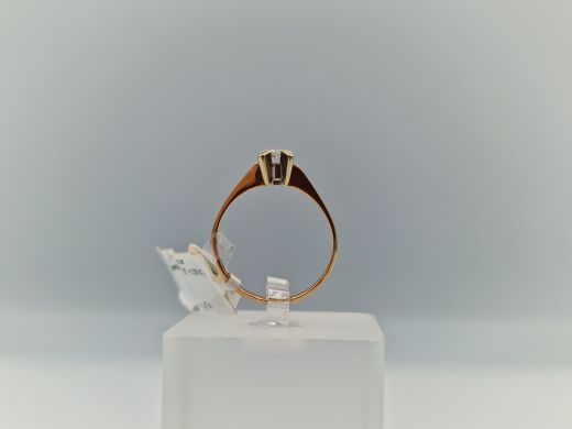 Zelta gredzens ar briljantu, 1.67 g, izm. 17.5