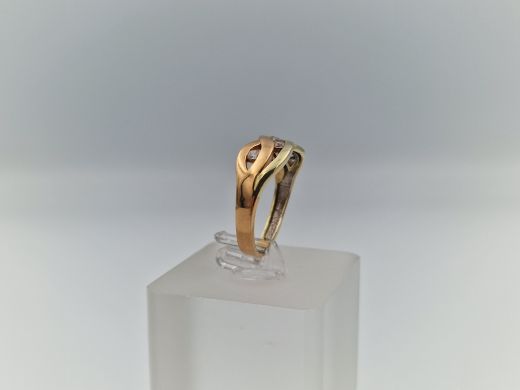 Zelta gredzens ar cirkoniju, 3.12 g, izm. 18