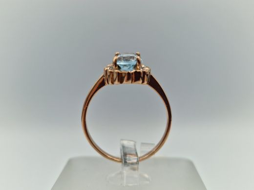 Zelta gredzens ar cirkoniju, 2.18 g, izm. 17