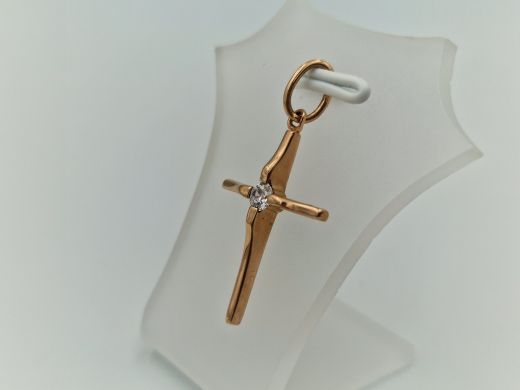 Золотой кулон с цирконом, 1.56 г