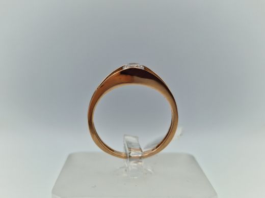 Zelta gredzens ar cirkoniju, 1.79 g, izm. 17