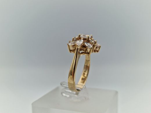 Zelta gredzens ar cirkoniju, 4.54 g, izm. 16.8