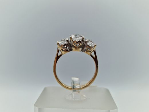 Zelta gredzens ar cirkoniju, 2.73 g, izm. 16